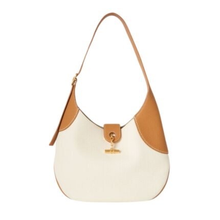 LORO PIANA MEDIUM BOBBIN BAG WHISPER WHITE-WHEAT BRAN