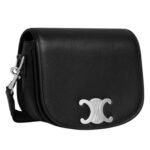 CELINE SMALL BESACE STRAP TRIOMPHE IN SUPPLE NATURAL CALFSKIN BLACK