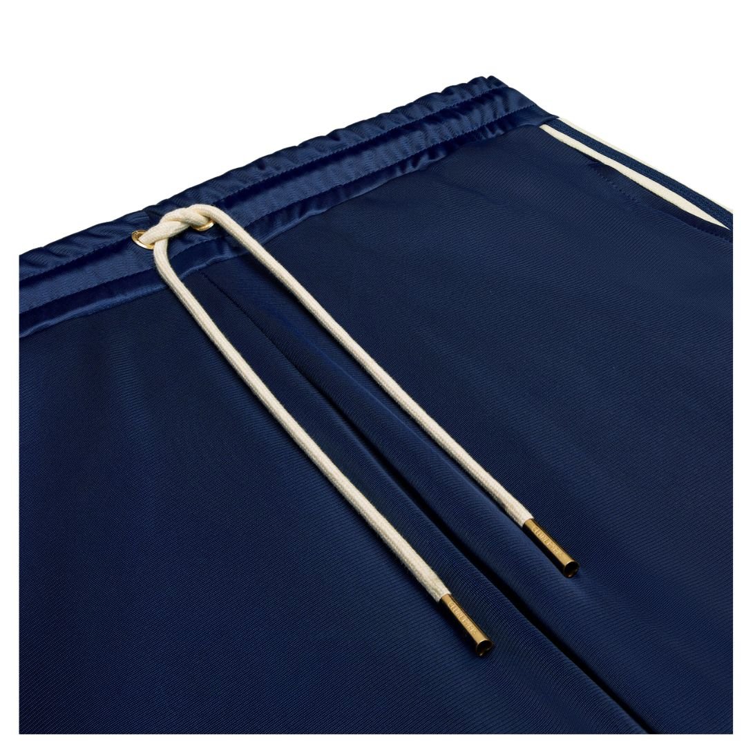7 CELINE TRACKSUIT PANTS IN DOUBLE FACE JERSEY NAVY-OFF WHITE