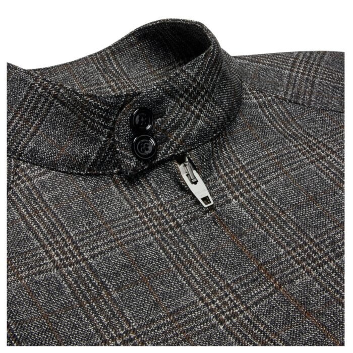 CELINE TRIOMPHE BLOUSON JACKET IN PRINCE OF WALES WOOL