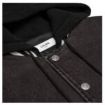 CELINE LOOSE TEDDY JACKET IN CHARCOAL WASH DENIM