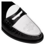 CELINE VIVIENNE LOAFER IN POLISHED BULL BLACK-OPTIC WHITE