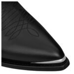 CELINE LEON ZIPPED BOOT WITH METAL TOE IN SHINY CALFSKIN