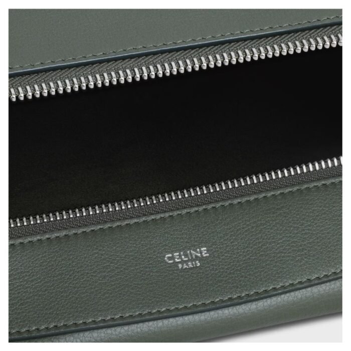 CELINE LARGE STRAP ROMY IN SUPPLE GRAINED CALFSKIN DARK ARMY