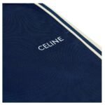 CELINE TRACKSUIT PANTS IN DOUBLE FACE JERSEY NAVY-OFF WHITE