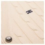 CELINE TRIOMPHE CARDIGAN IN CABLE KNIT CASHMERE CREAM