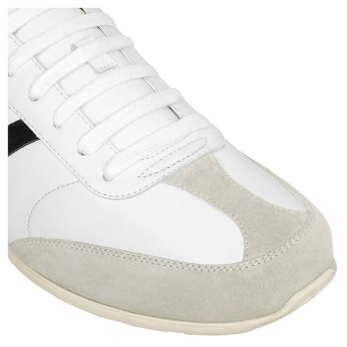 CELINE JOGGER LOW LACE UP SNEAKER WITH TRIOMPHE IN CALFSKIN AND SUEDE CALFSKIN