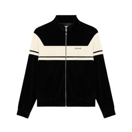 CELINE TRACKSUIT JACKET IN VELVET JERSEY