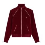 CELINE TRIOMPHE TRACKSUIT JACKET IN VELVET JERSEY NAVY