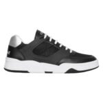 CELINE TRAINER CT 07 LOW LACE UP SNEAKER IN MESH CALFSKIN AND LAMINATED CALFSKIN