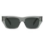 CELINE BLACK FRAME 55 SUNGLASSES IN ACETATE CARAMEL TRANSPARENT KHAKI