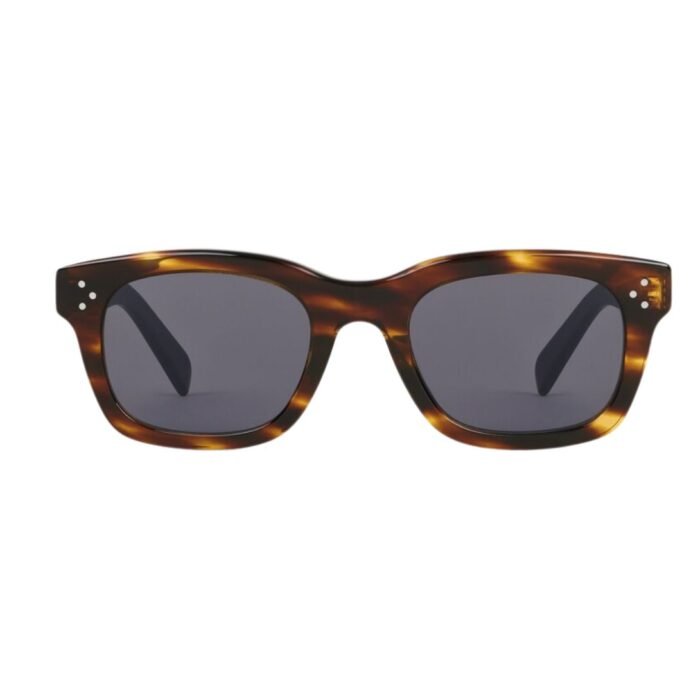 CELINE BLACK FRAME 41 SUNGLASSES IN ACETATE RED HAVANA