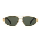 CELINE TRIOMPHE METAL 03 SUNGLASSES IN METAL BLACK-BROWN