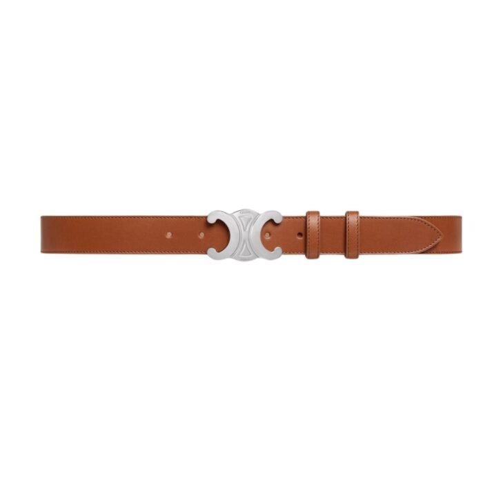 CELINE LARGE TRIOMPHE BELT IN VINTAGE CALFSKIN BLACK
