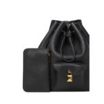 LORO PIANA EXTRA DRAWSTRING BACKPACK L27 BLACK