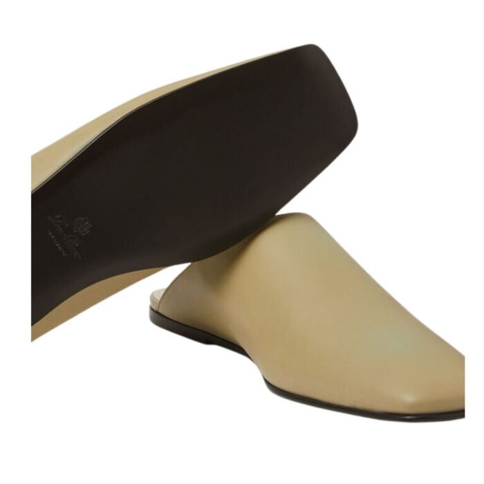 LORO PIANA ALBA FLAT MULE DRIED TARAGON