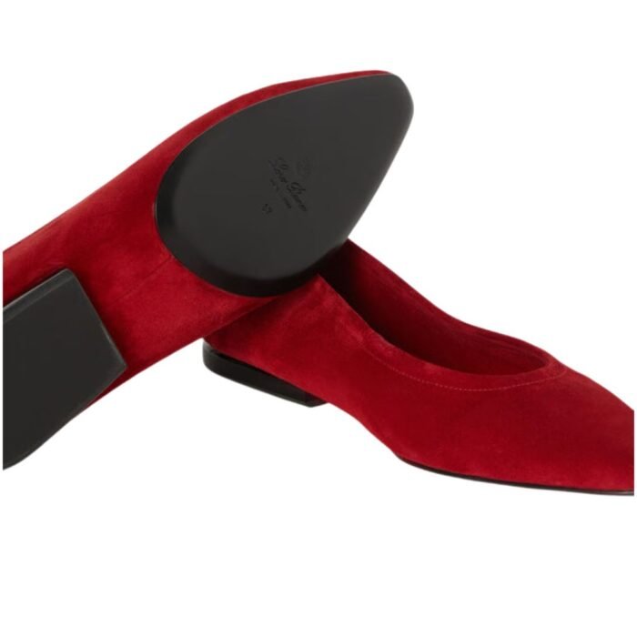 LORO PIANA PRIMULA BALLET FLAT RED RASPBERRY
