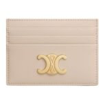 CELINE CARD HOLDER TRIOMPHE IN SHINY CALFSKIN BLACK-BLACK