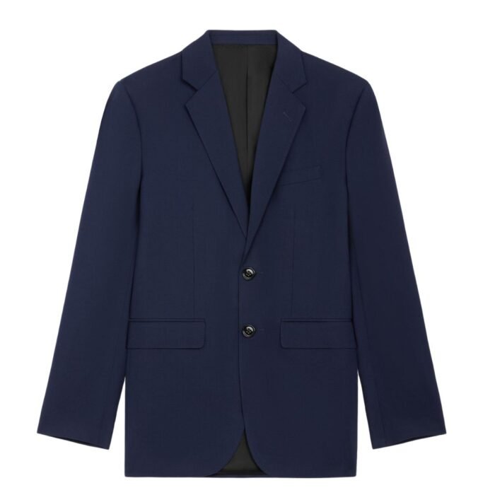 CELINE CLASSIC JACKET IN WOOL GABARDINE NAVY